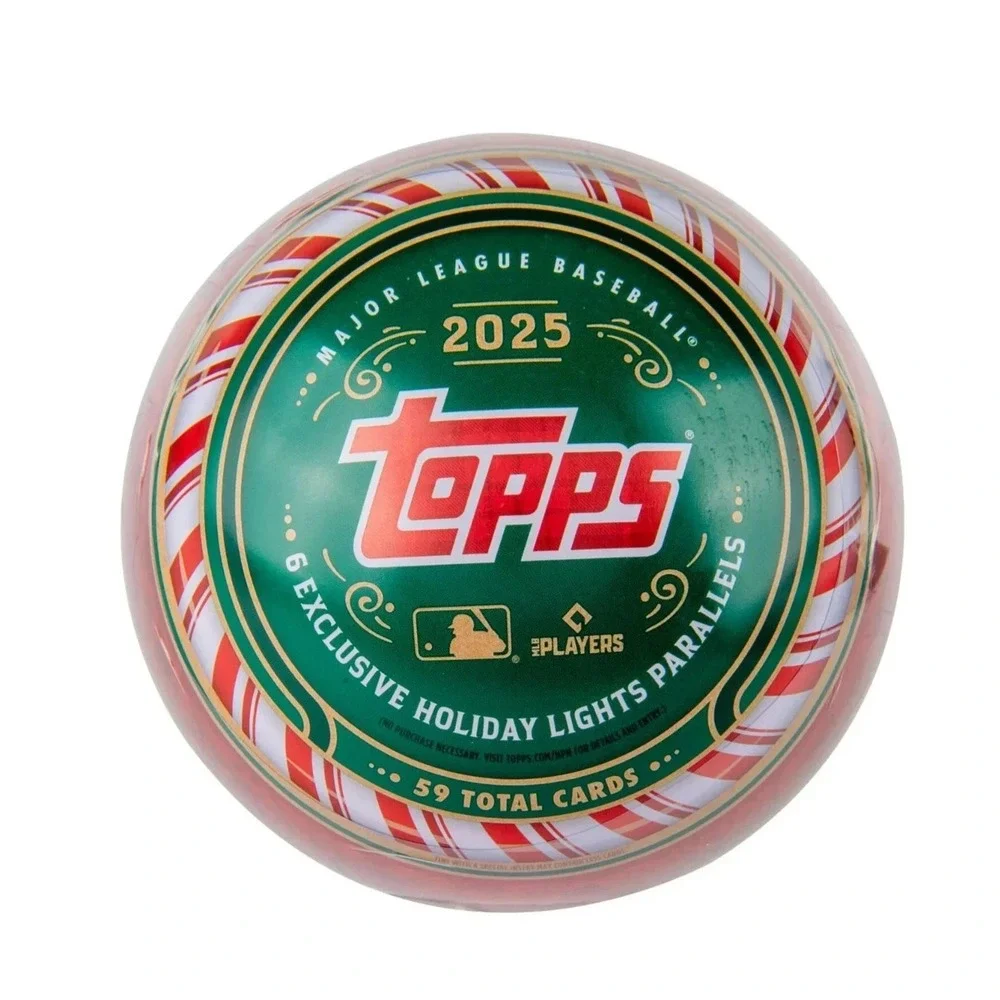 2025 Topps Holiday Baseball Trading Cards Collectors Tin